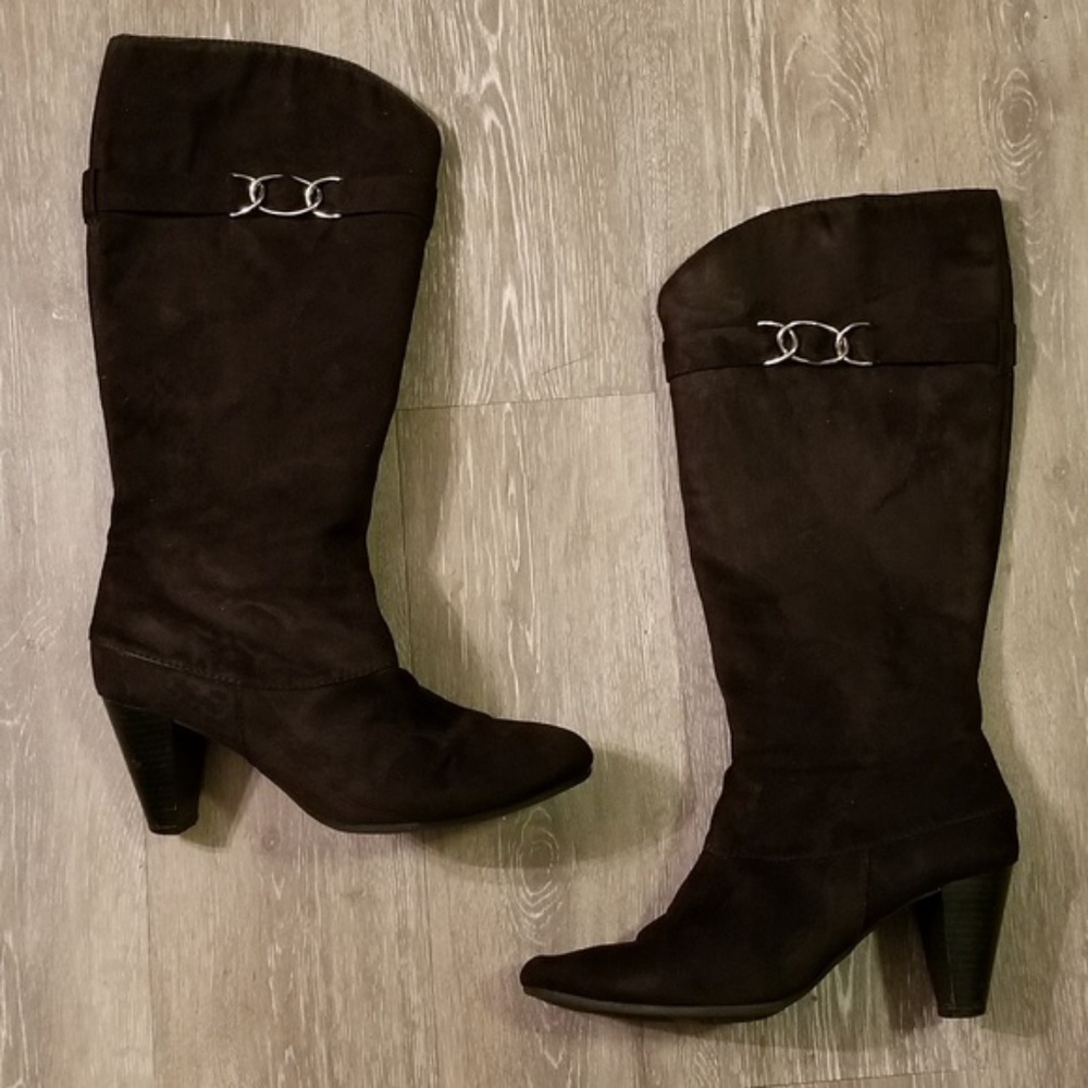 Black Suede boots size 10